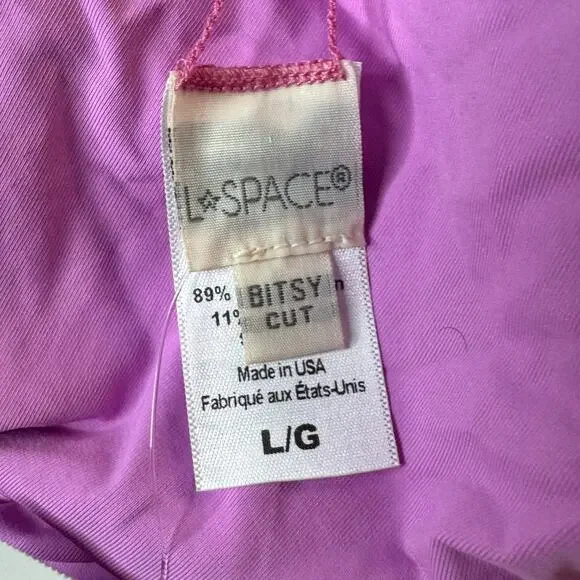 L*Space Pointelle Rib Cabana Bikini Bottom - Rosebud NWT Size Large - Picture 6 of 6